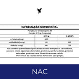 N-Acetil L-Cisteína NAC - 600mg - Precursor da Glutationa - 30 Cápsulas