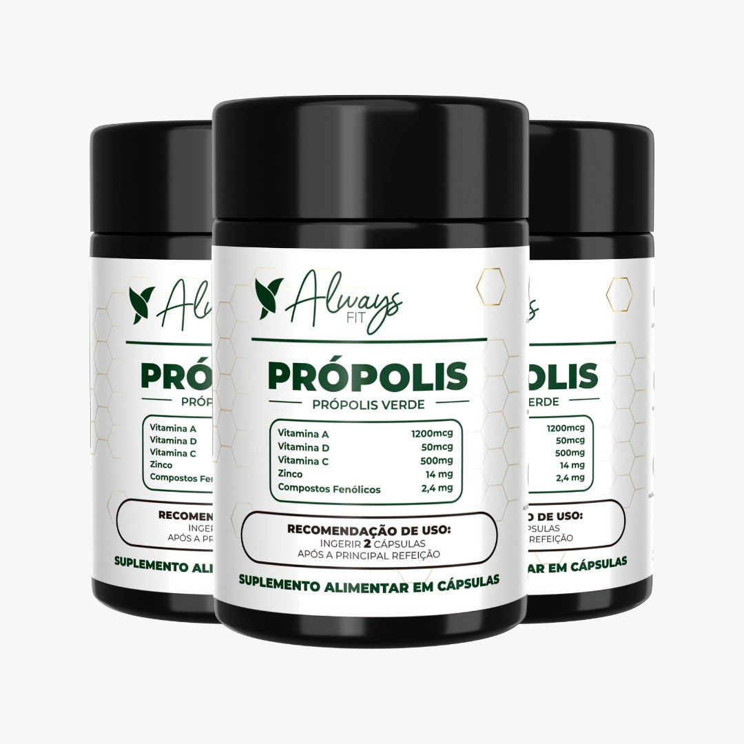 Própolis Verde com Vitaminas A, D3, C e Zinco - 60 Cápsulas